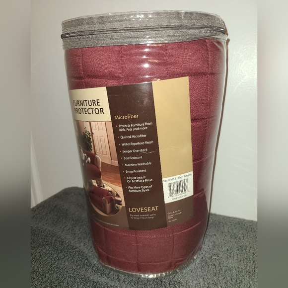 Furniture Protector for Love Seat - Burgundy - Picture 2 of 9